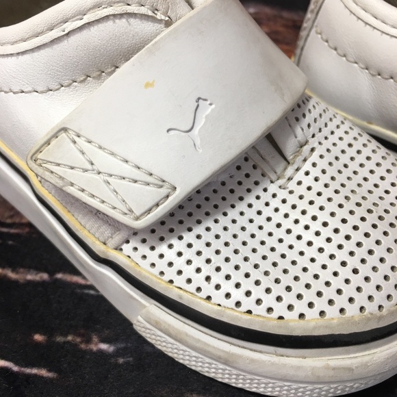 Puma Kinder Fit White Velcro Baby Toddler Sz 5 - Picture 3 of 8